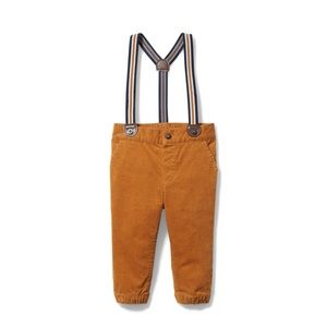 Janie and Jack brown cordory suspender pants Size: 12 - 18 months